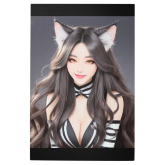 KITTY WAIFU 04 METAL PRINT