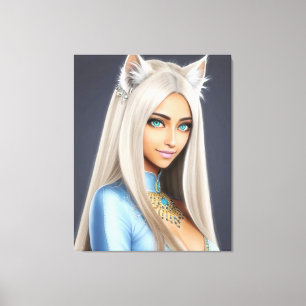 KITTY WAIFU 12 CANVAS PRINT