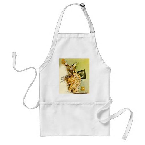 Kitty Whiskers Heart Nose Watercolor Adult Apron