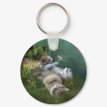 Kitty Wishes Art Keychain