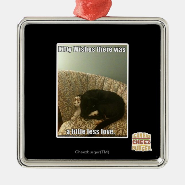 Kitty Wishes Metal Ornament (Front)