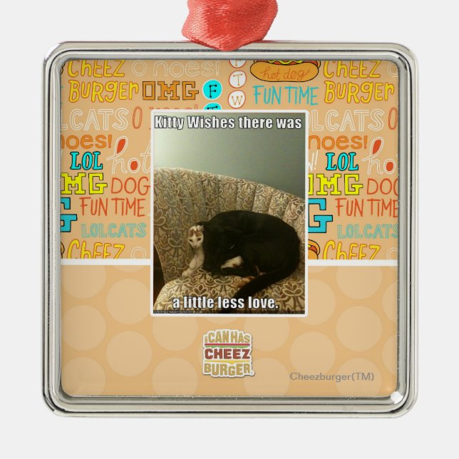 Kitty Wishes Metal Ornament (Front)