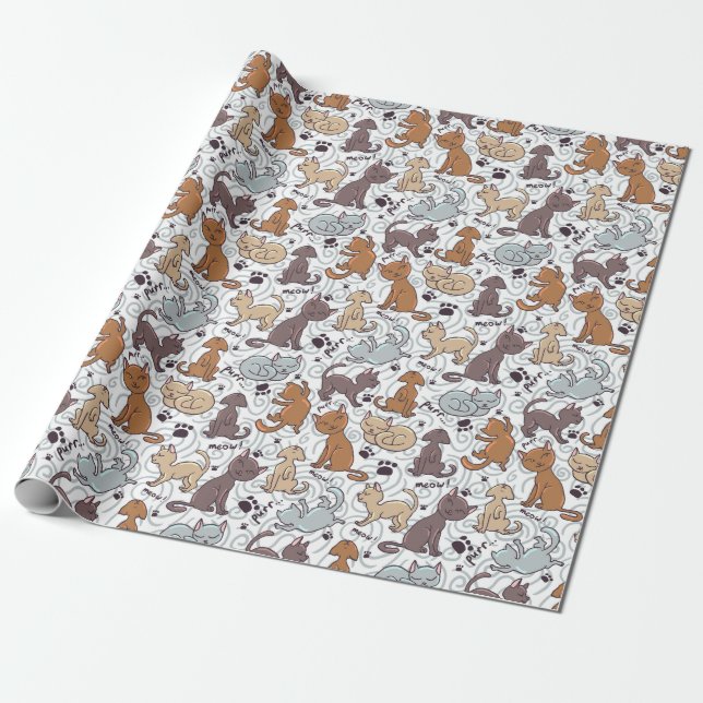 Kitty Wrapping Paper (Unrolled)