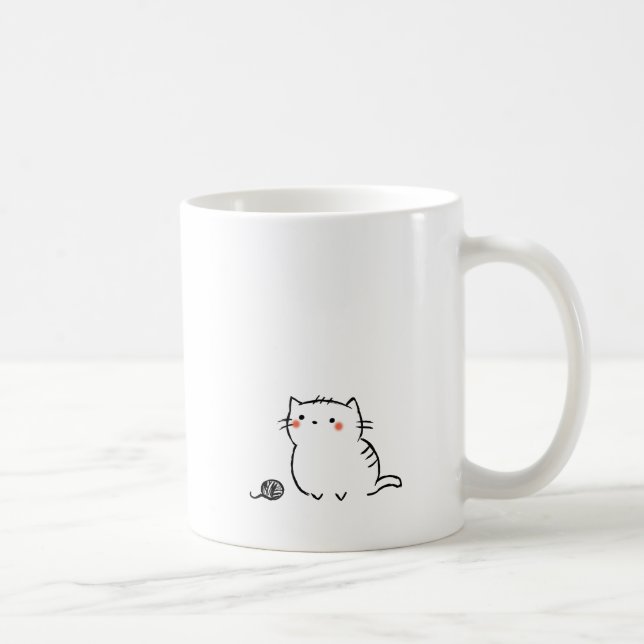 Kitty & Yarn Coffee Mug (Right)