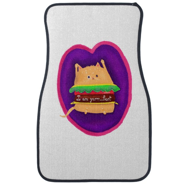 Kittyburger Car Floor Mat (Front)