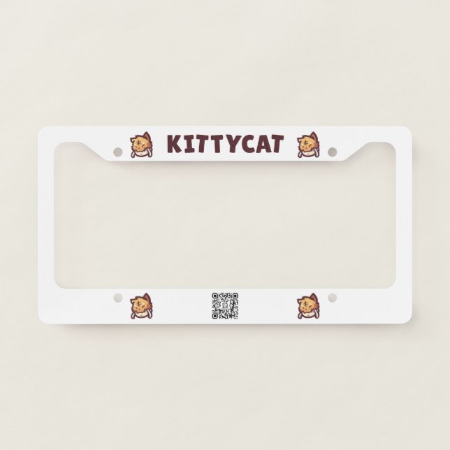 KittyCat License Plate Cover (Front)