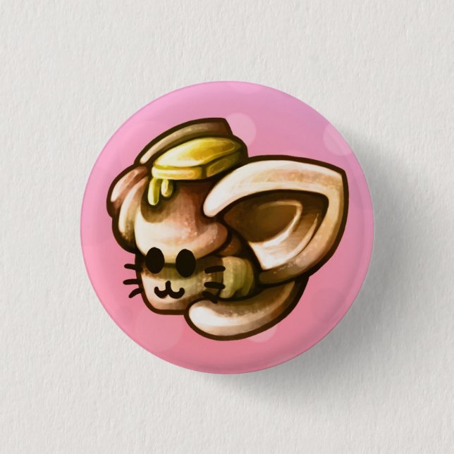 KittyLoafDinnerRoll Pinback Button (Front)