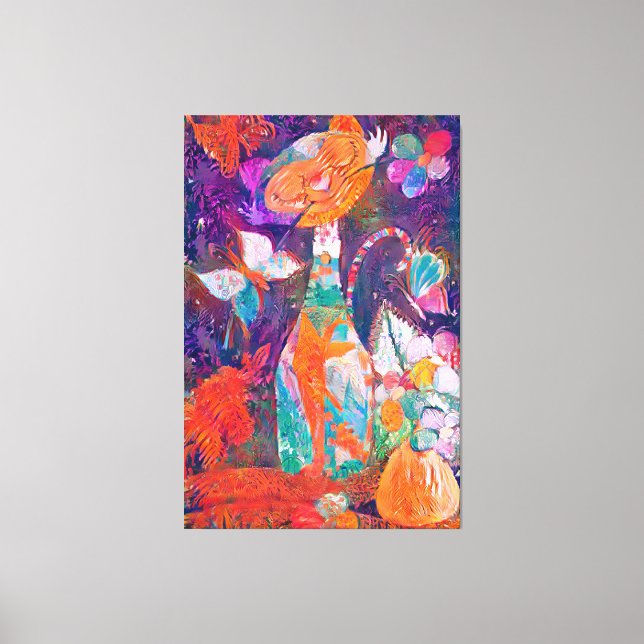 KittyQ Acrylic Canvas Print (Front)