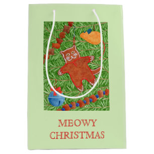 KITTY'S CHRISTMAS TREE Medium Gift Bag