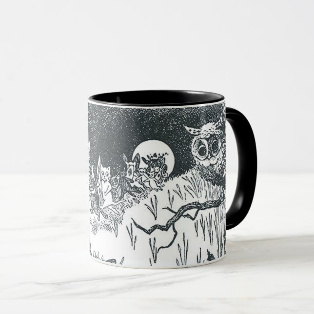 Kitty's Dream of Fairyland, Louis Wain Mug (Front Right)