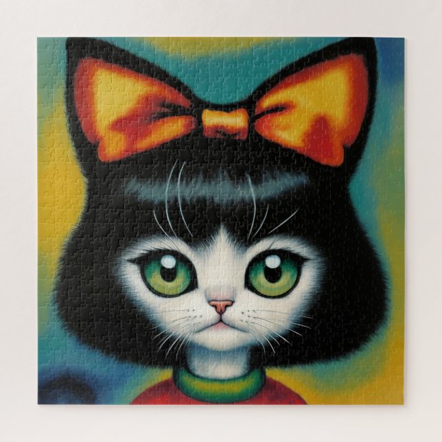 Kitty's New Bow Jigsaw Puzzle (Vertical)