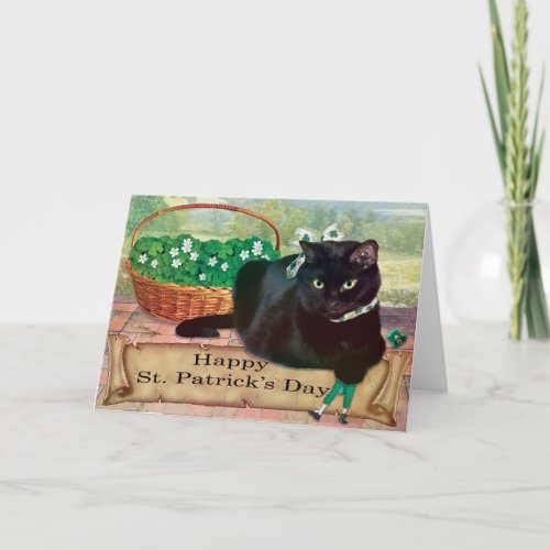 Kittys St Paddys Day Greeting Card