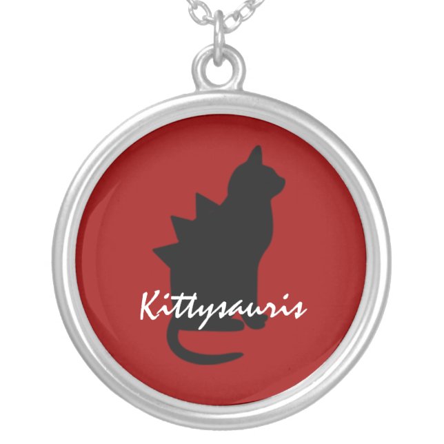 Kittysauris Silver Plated Necklace (Front)