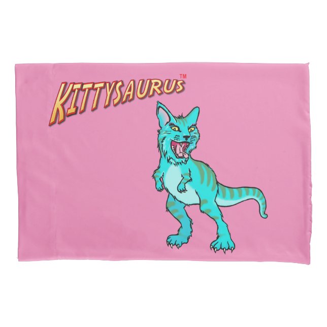 KITTYSAURUS™ Custom Single Pillowcase, Standard Pillow Case (Front)