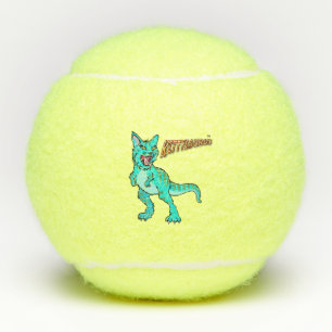 KITTYSAURUS™ DOG TOY 'chewable fetch ball' Tennis Balls