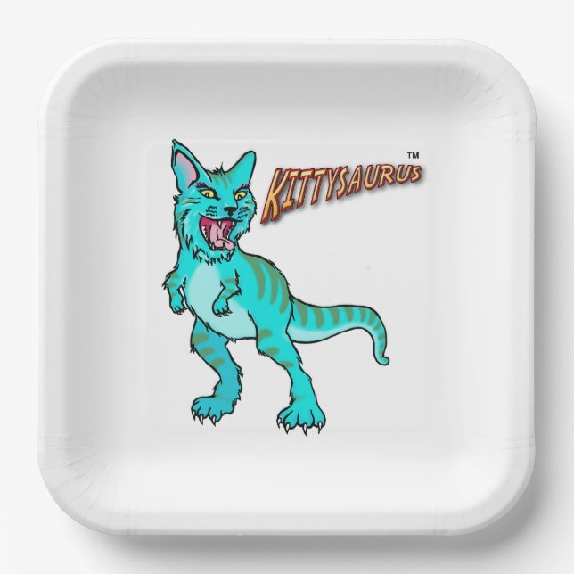 KITTYSAURUS™ PAPER PLATES (Front)