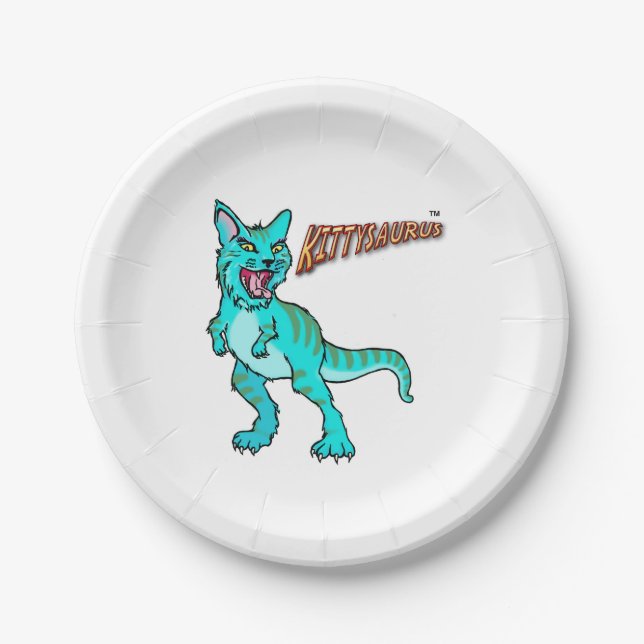KITTYSAURUS™ PAPER PLATES (Front)