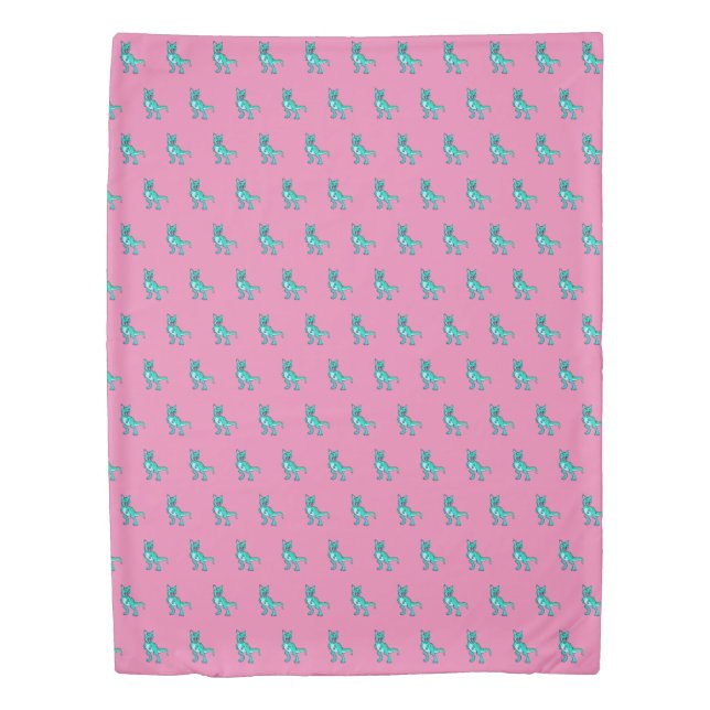 KITTYSAURUS™ Twin Size Duvet Cover (Front)