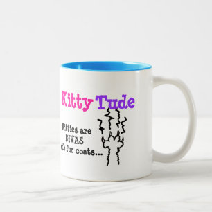 "KittyTude!" Two-Tone Coffee Mug