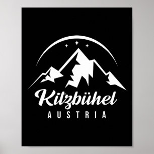 Kitzbühel Austria Ski Resort Skiing Snowboarding S Poster