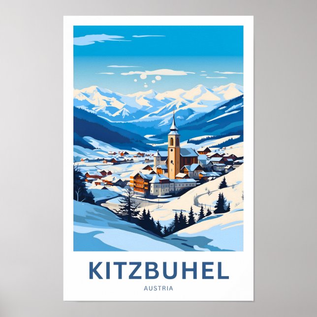 Kitzbuhel Austria Travel Print (Front)