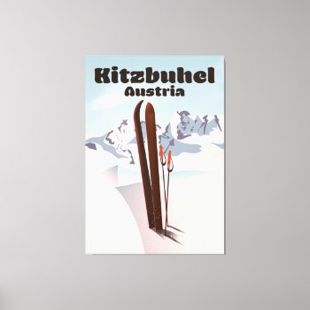 Kitzbuhel Austrian Ski Poster Canvas Print by bartonleclaydesign at Zazzle