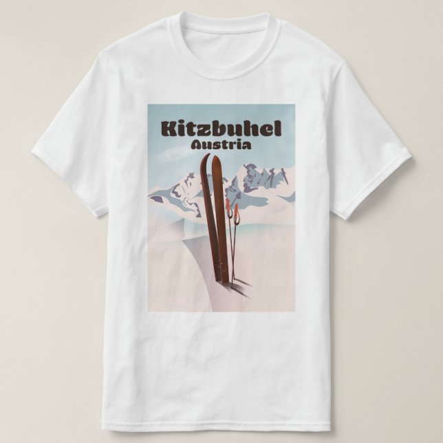 kitzbuhel Austrian ski poster T-Shirt (Design Front)