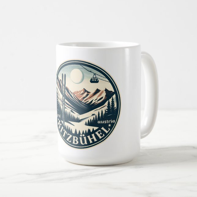 Kitzbuhel Town Austria SKI resort gifts Coffee Mug (Front Right)