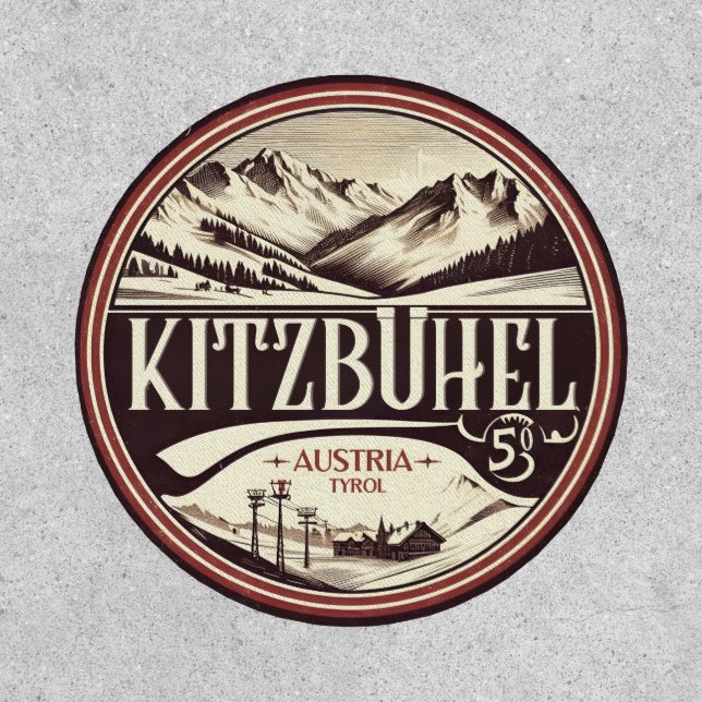 Kitzbuhel Town Austria SKI resort gifts Patch (Front)