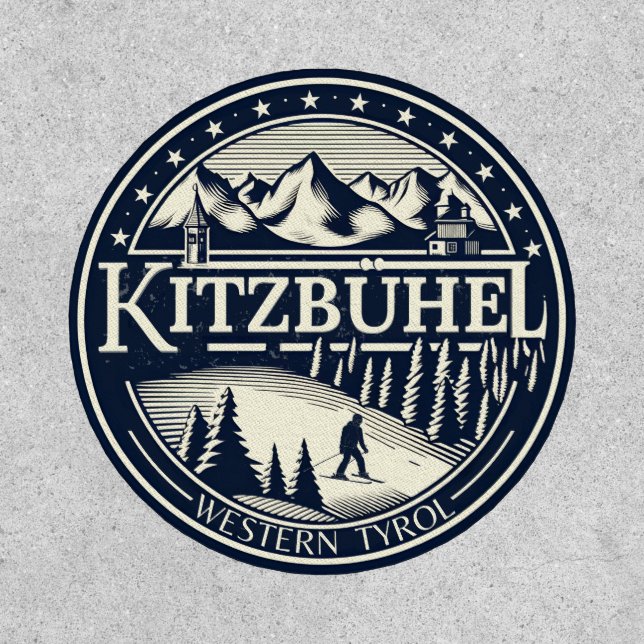 Kitzbuhel Town Austria SKI resort gifts Patch (Front)