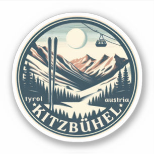 Kitzbuhel Town Austria SKI resort gifts Sticker