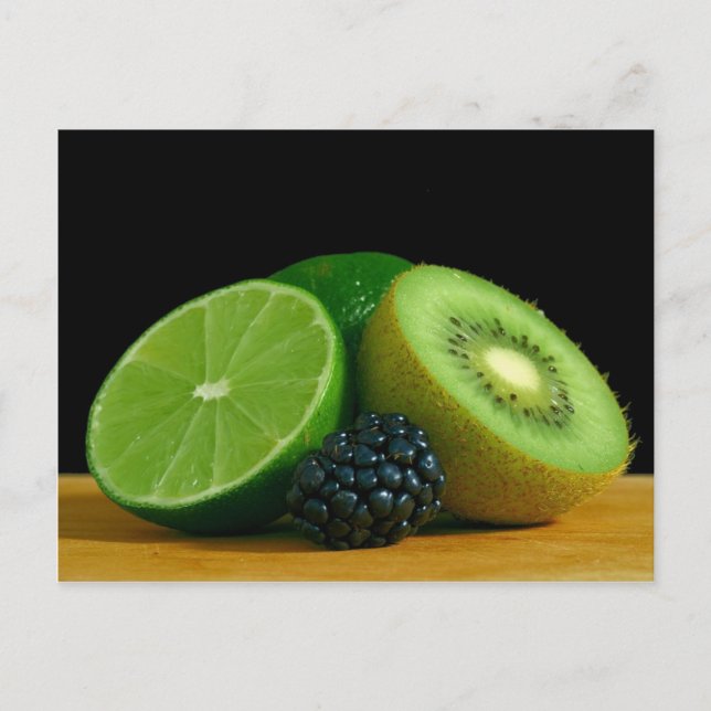 Kiwi and lime postcard (Front)