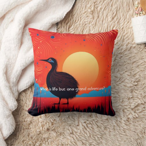 Kiwi at Twilight New Zealands Natural Wonder Throw Pillow