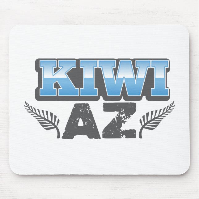 Kiwi az in blue and silver mouse pad (Front)