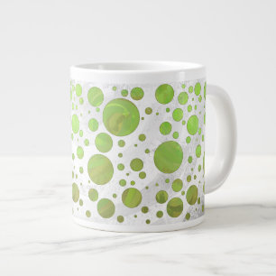 Kiwi Bash Green Polka Dot Giant Coffee Mug