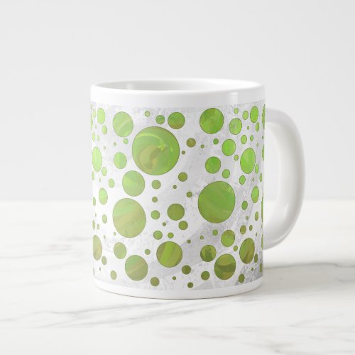 Kiwi Bash Green Polka Dot Giant Coffee Mug