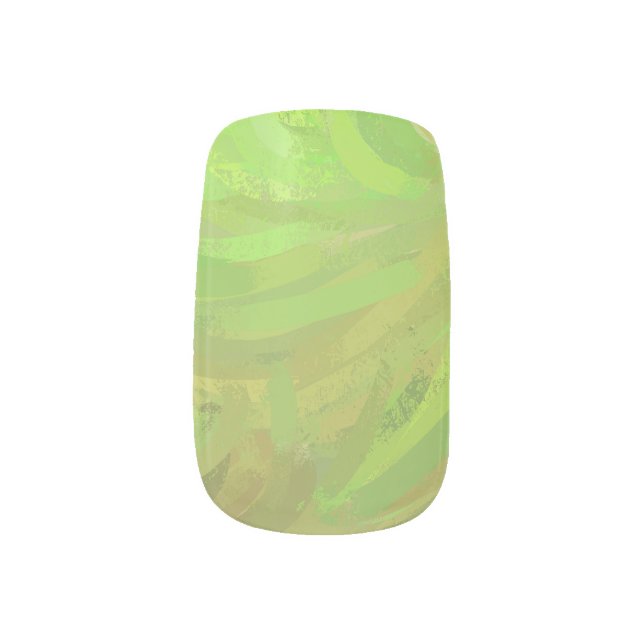 Kiwi Bash Minx Nail Art (Left Thumb)