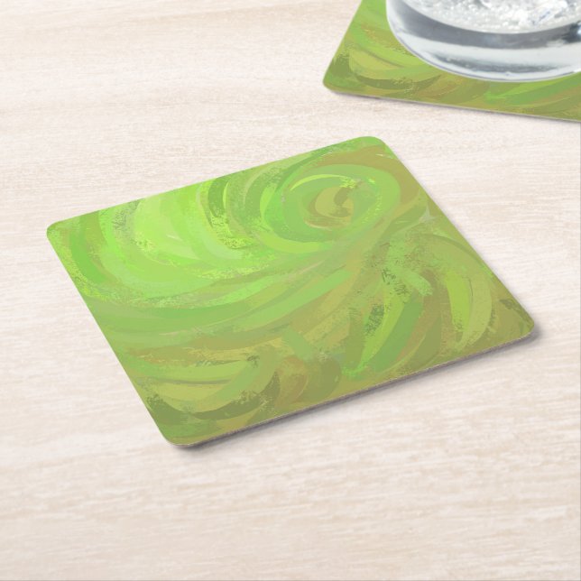 Kiwi Bash Square Paper Coaster (Angled)