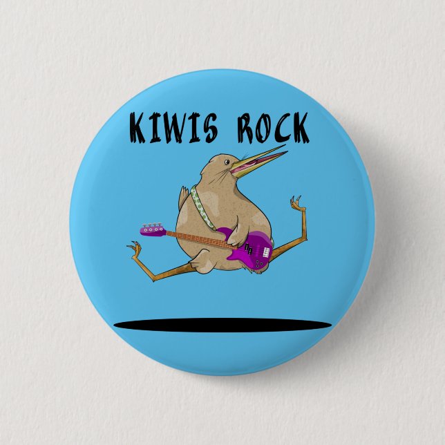 Kiwi Bass Guitar Button (Front)