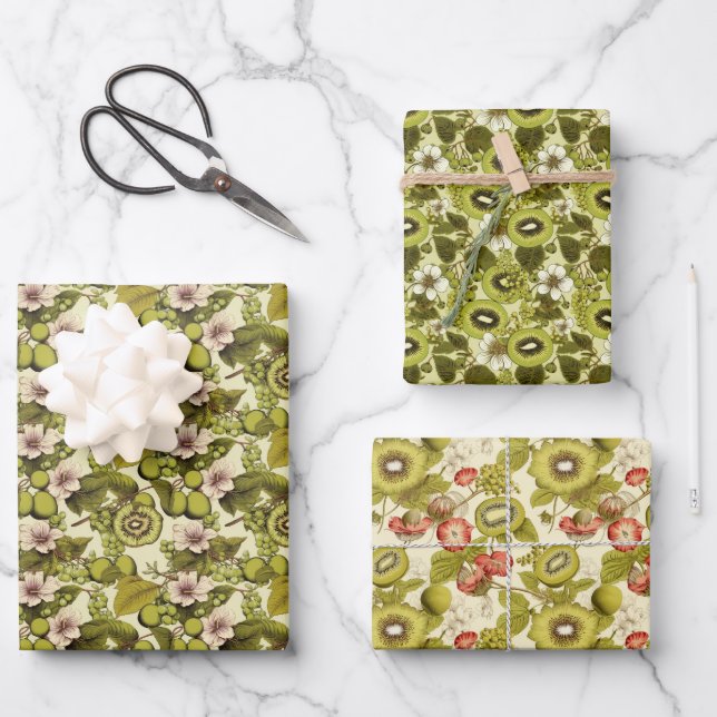 Kiwi Berry  Wrapping Paper Sheets (Front)