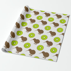 Kiwi bird and fruit Wrapping Paper