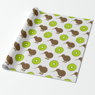 Kiwi bird and fruit Wrapping Paper
