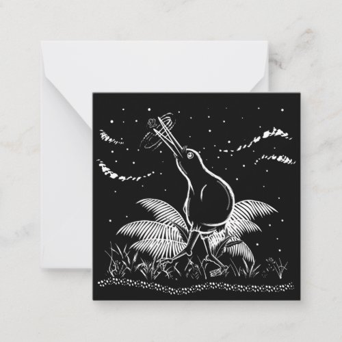 Kiwi Bird At night Note Card