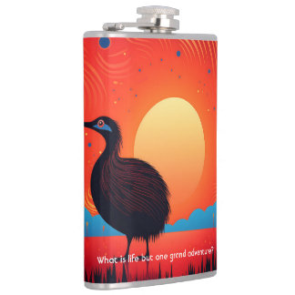 Kiwi Bird at Twilight  Flask
