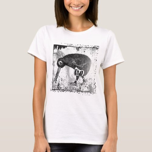 Kiwi bird black and white T_Shirt