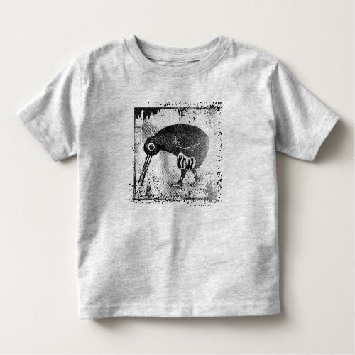 Kiwi bird black and white toddler t_shirt