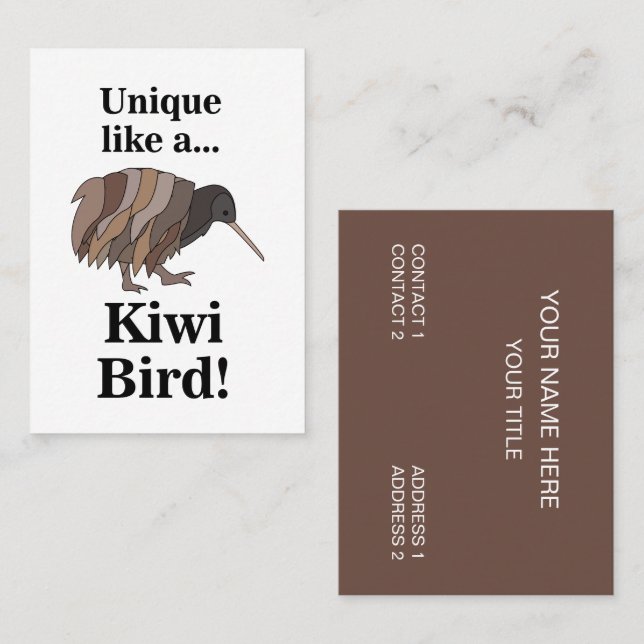 Kiwi Bird Business Card (Front/Back)