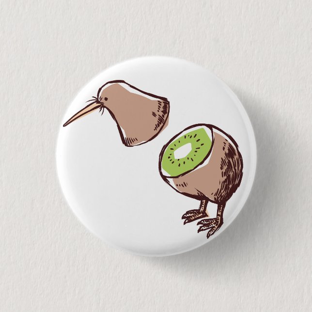 Kiwi bird button (Front)