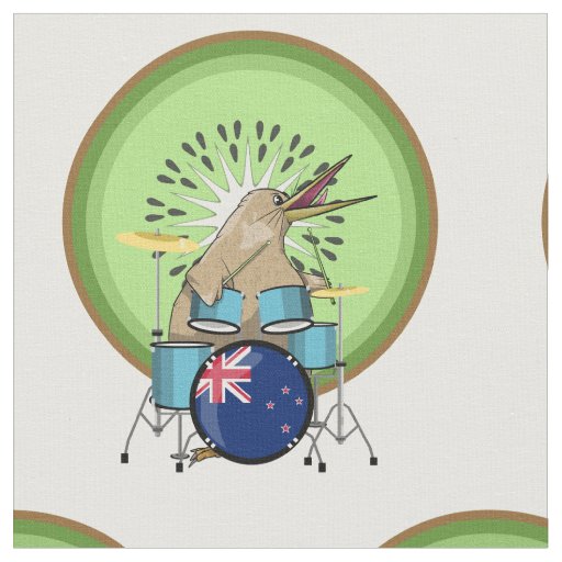 Kiwi Bird Drummer Fabric