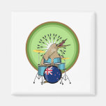 Kiwi Bird Drummer Magnet